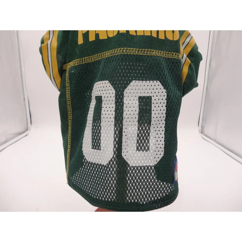 NFL Green Bay Packers Pet Jersey Green Yellow Mesh Dog Shirt Small
